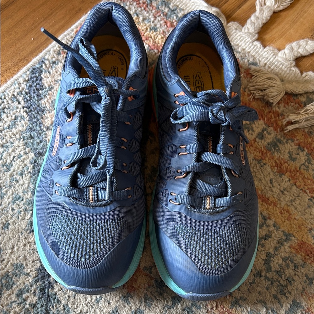 KEEN Women's Navy Athletic Sneakers with Teal and Coral Accents - Picture 7 of 7